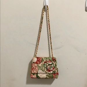 CHANEL Floral Chain Handbag